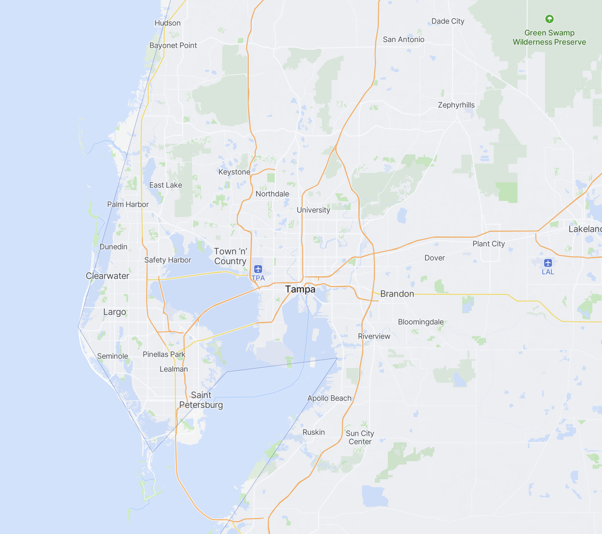 Tampa Bay map